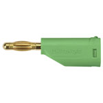 Schützinger DI FK 15 L Au/GN Spring-loaded Plug 4mm Green 1pc