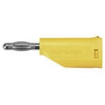 Schützinger DI FK 15 L Ni/GE Spring-Loaded Plug 4mm Pin Yellow 1pc
