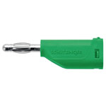 Schützinger DI FK 15 L Ni/GN Spring-loaded Plug 4mm Pin Green 1pc
