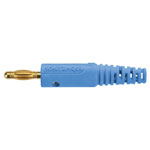 Schützinger DI FK 8 L Au/BL Spring-loaded Plug 4mm Blue 1pc