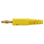 Schützinger DI FK 8 L Au/GE Spring-Loaded Plug 4mm Pin Yellow 1pc
