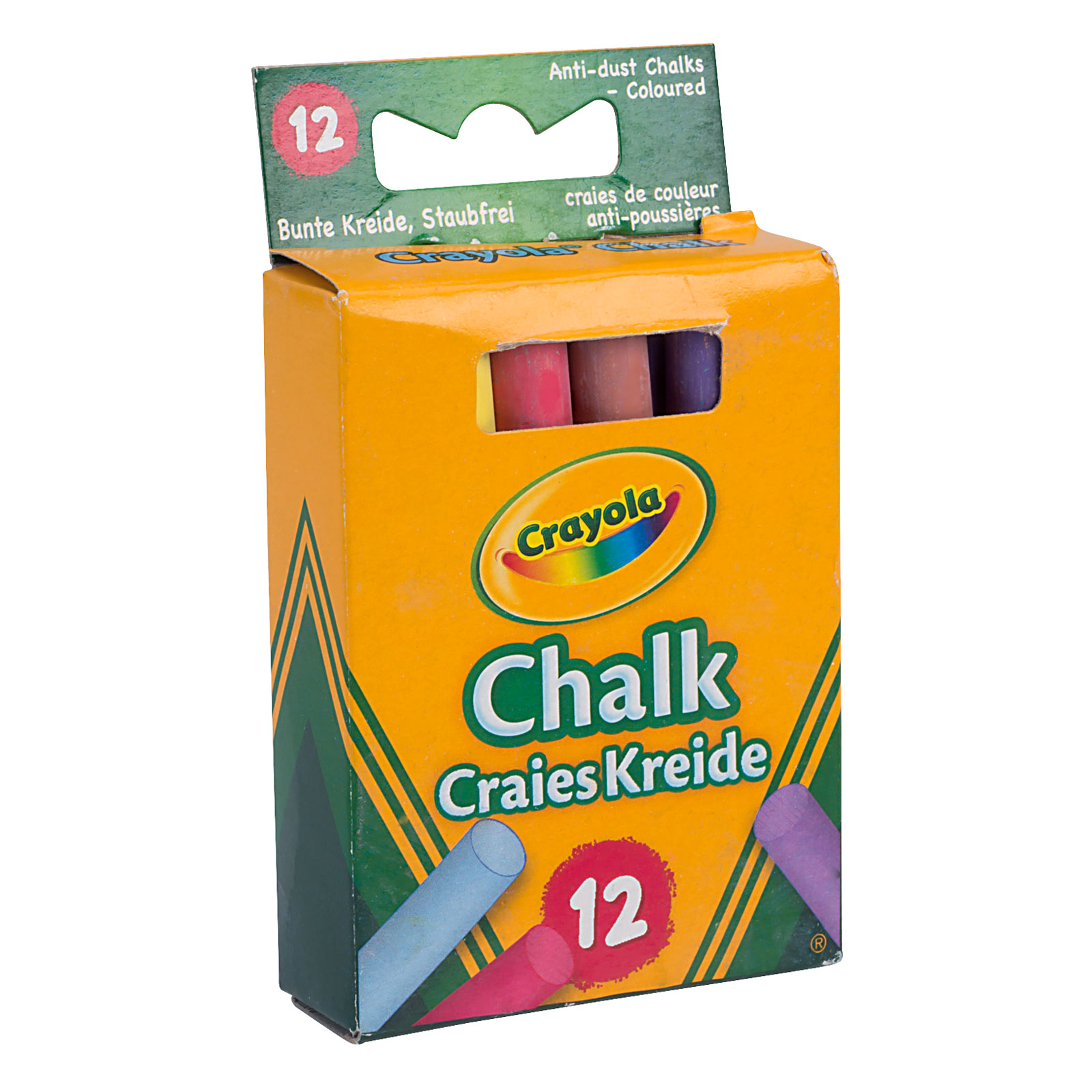 Crayola 12 Anti Dust Assorted Chalk