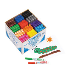 Crayola Washable Broad Colouring Marker Pens Class Pack 144