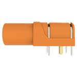 Schützinger SWEB 8094 Au/OR 90° Safety Socket Orange 1pc