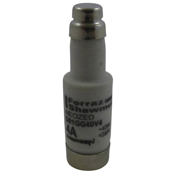 Siemens 01700.004000 NEOZED Fuse D01 4A 400V for cable & line prot...