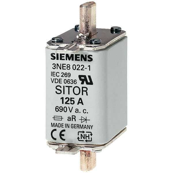 Siemens 3NE80031 SITOR Fuse Holder inset 35 A 690 V NH00 front ind...