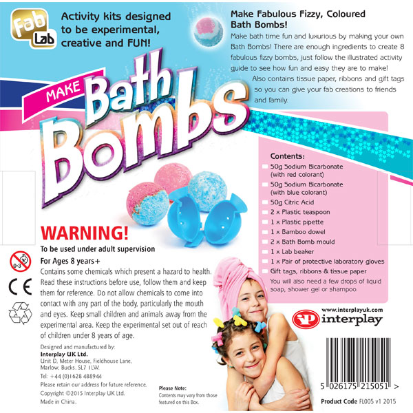 FabLab Bath Bombs Make Bath Time Fun & Luxurious By Making Your Own Bath Bombs! 