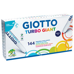 Giotto 425400 Turbo Giant Broad Tip Marker Pen School - Pack of 144