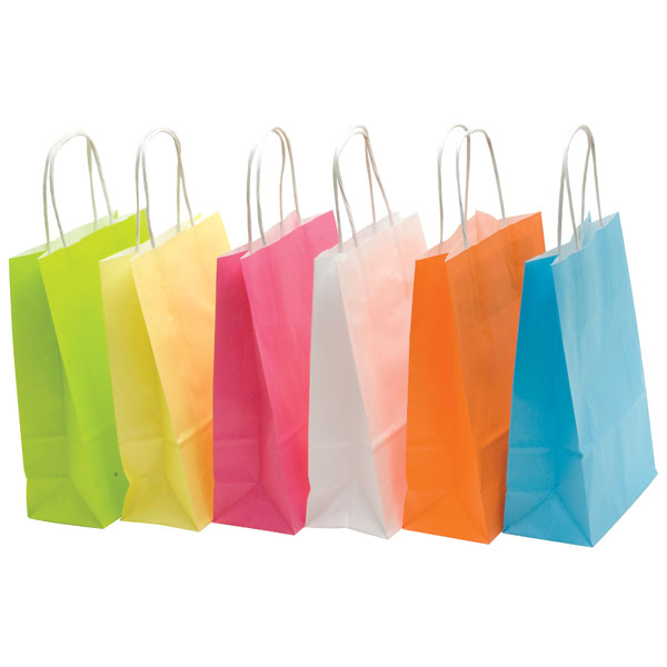 RVFM Coloured Paper Bags 24x18x8cm Pack of 36 Rapid Online