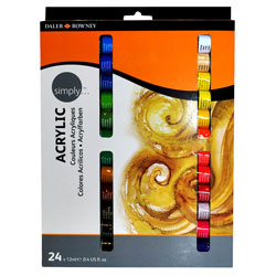 Daler Rowney Simply Acrylic 24 x 12ml Set