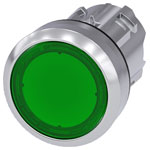Siemens 3SU10510AB400AA0 SIRIUS ACT green illuminated pushbutton 22mm