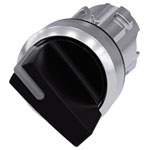 Siemens 3SU10522BF100AA0 Selector Switch 22mm 3 pos blk metal illum
