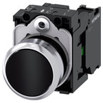 Siemens 3SU11500AB101BA0 SIRIUS ACT pushbutton black round metal 22mm