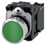 Siemens 3SU11500AB401BA0 SIRIUS ACT pushbutton green metal 22mm round