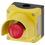 Siemens 3SU18010NA002AC2 SIRIUS ACT kill Switch with yellow enclosure