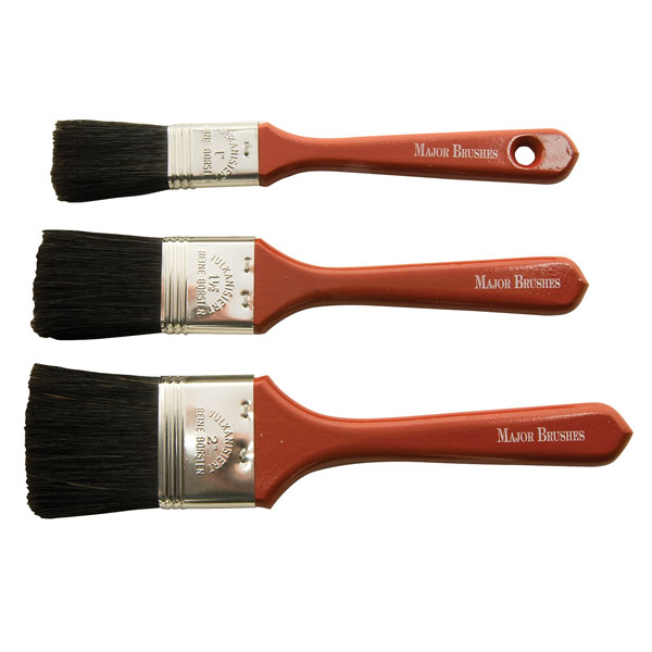 Major Brushes Decorators Varnish Brush Set of 3 | Rapid Electronics