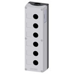 Siemens 3SU1806-0AA00-0AB1 SIRIUS ACT enclosure 6 slots grey plastic 22mm