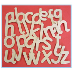 Lower Case Wooden Letter Templates - Pack of 26