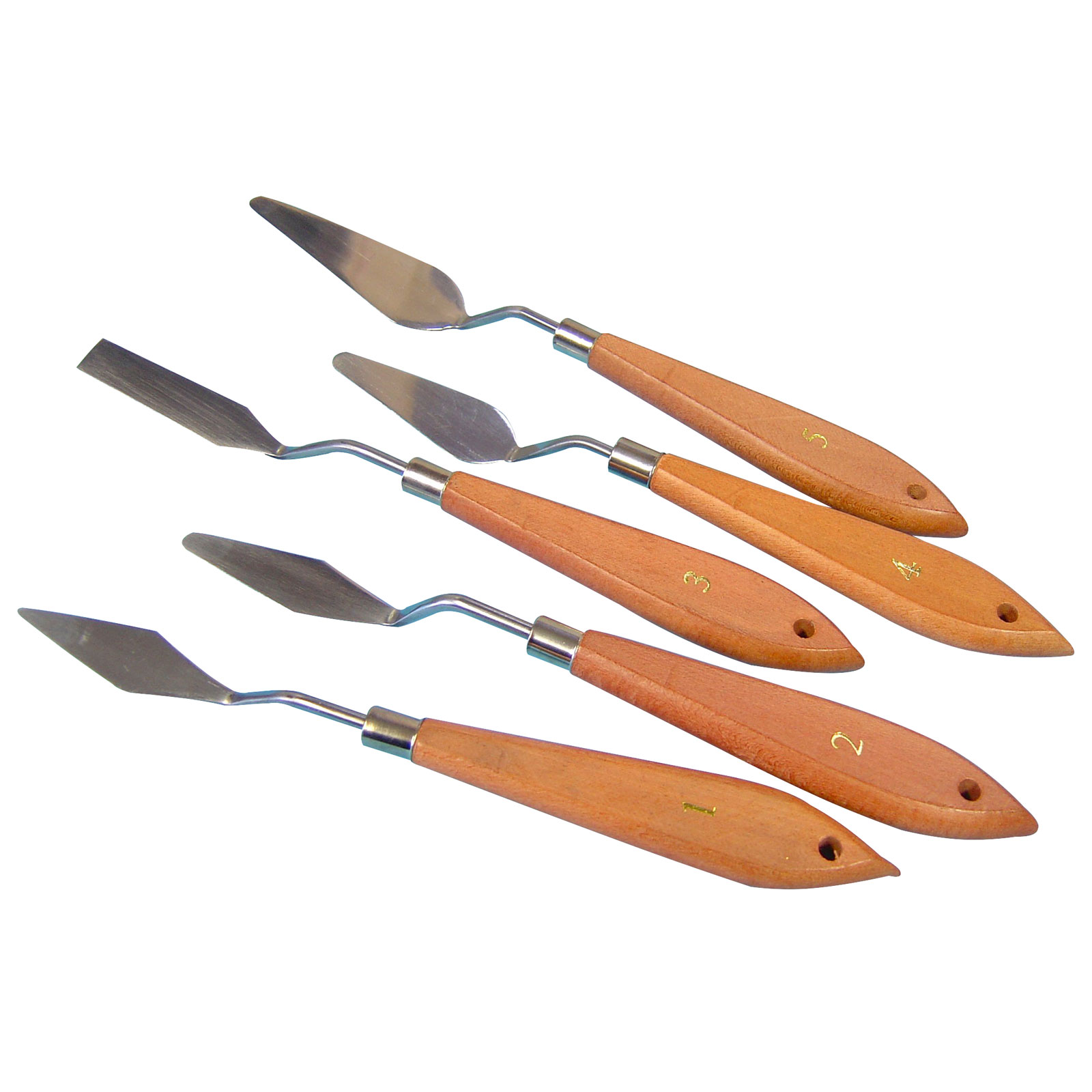 Major Brushes Stainless Steel Palette Knives Set of 5 Rapid Online