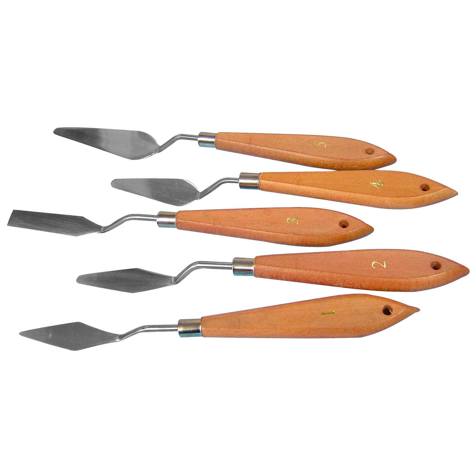 Major Brushes Stainless Steel Palette Knives Set of 5 Rapid Online