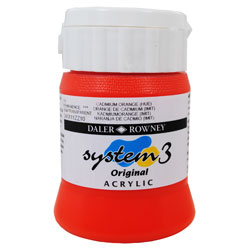 Daler Rowney System 3 Original Acrylic Paint 250ml Cadmium Orange Hue