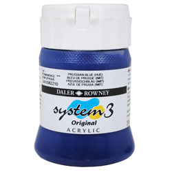 Daler Rowney System 3 Original Acrylic Paint 250ml Prussian Blue Hue