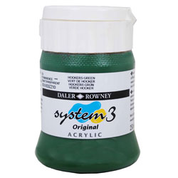 Daler Rowney System 3 Original Acrylic Paint 250ml Hookers Green