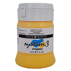 Daler Rowney System 3 Original Acrylic Paint 250ml Naples Yellow