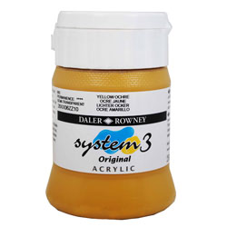 Daler Rowney System 3 Original Acrylic Paint 250ml Yellow Ochre