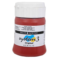 Daler Rowney System 3 Original Acrylic Paint 250ml Burnt Sienna