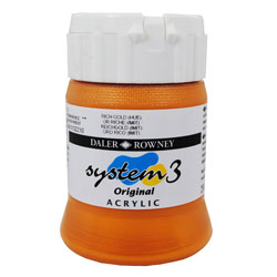 Daler Rowney System 3 Original Acrylic Paint 250ml Rich Gold Imit