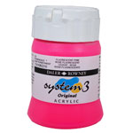 Daler Rowney System 3 Original Acrylic Paint 250ml Fluorescent Pink