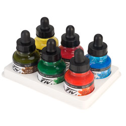 Daler Rowney FW Acrylic Paint Ink Primary Set 6 x 29.5ml