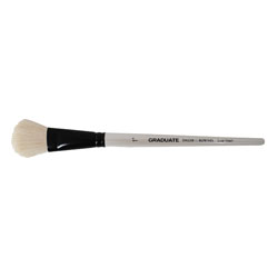 Daler Rowney Graduate White Goat Oval Wash Short Handled Brush Size 1