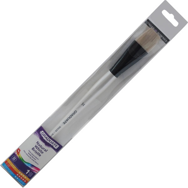Daler Rowney Simply Pinsel Set – 6 Stück, Weiße Borsten, Lange Stiele, Für Acryl, Öl & Aquarell