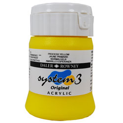 Daler Rowney System 3 Original Acrylic Paint 250ml Process Yellow