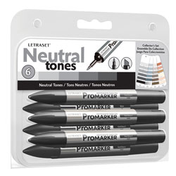 Letraset ProMarker Collectors Set of 6 - Neutral Tones