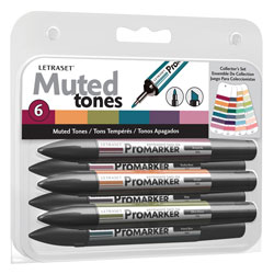 Letraset ProMarker Collectors Set of 6 - Muted Tones