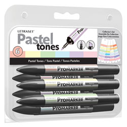 Letraset ProMarker Collectors Set of 6 - Pastel Tones