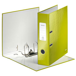Leitz Green Lever Arch File Laminated WOW 180° A4 80mm