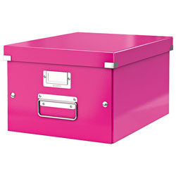 Leitz Pink Click & Store Storage Box WOW A4 Medium