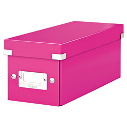 Leitz Pink Click & Store Storage Box WOW CD