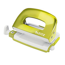 Leitz Green Metal Mini 2 Hole Punch WOW NeXXt 10 Sheet