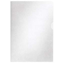 Centra Clear Plastic Wallet Cut Flush Folder A4 2 Openings 65 Microns Pack 100