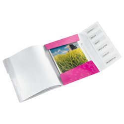 Leitz Divider Book WOW A4 PP 6 Tabs Pink