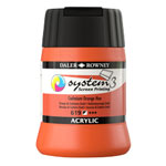 Daler-Rowney System3 250ml Screen Printing Acrylic Paint Cadmium Orange Hue