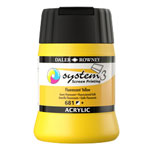 Daler-Rowney System3 250ml Screen Printing Acrylic Paint Fluorescent Yellow