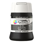 Daler-Rowney System3 250ml Textile Screen Printing Acrylic Paint Mars Black