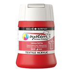 Daler-Rowney System3 250ml Textile Screen Printing Acrylic Paint Cad Red Hue