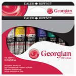 Daler-Rowney 111900150 Georgian Oil Colour Paint Starter Set 6 x 22ml